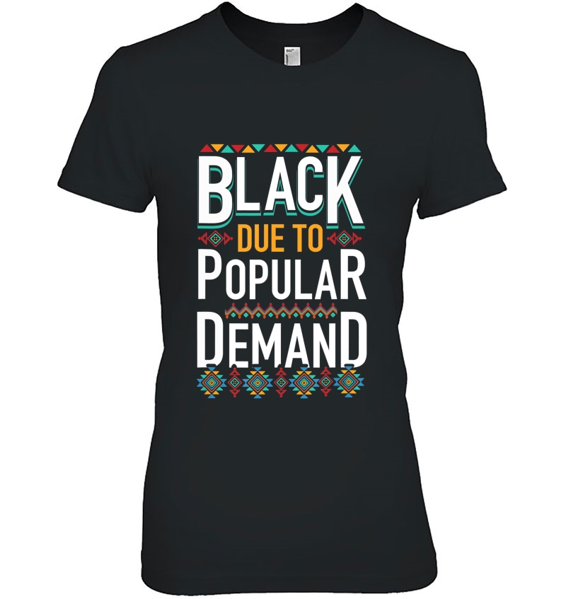 Black Due To Popular Demand African Dashiki Style Ladies Tee