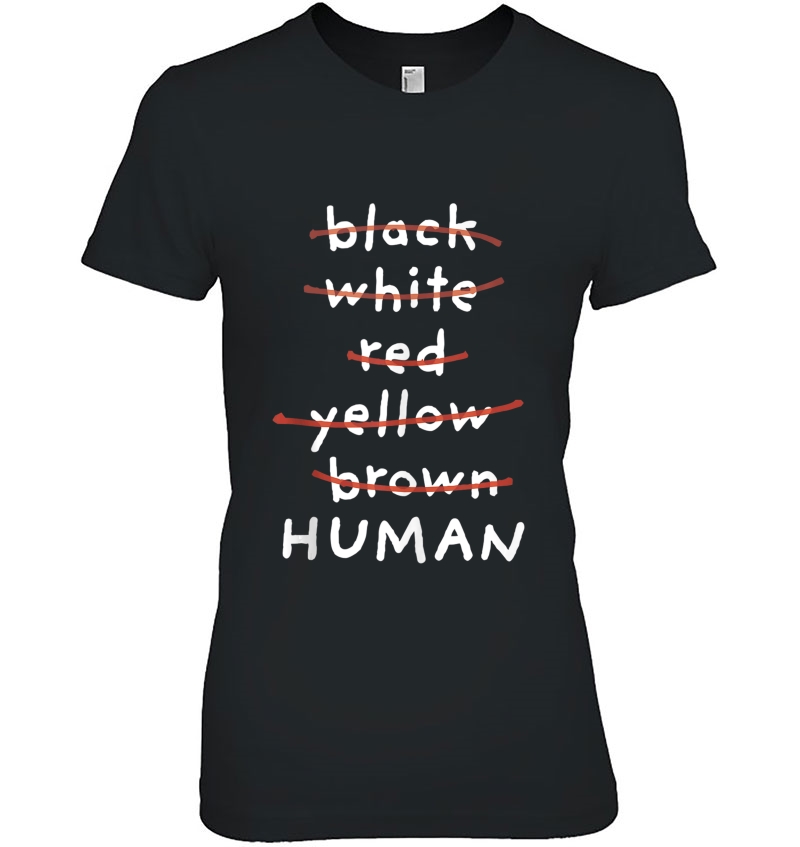 Black White Red Yellow Brown No Racism Ethnic Human Design Tank Top Hoodie