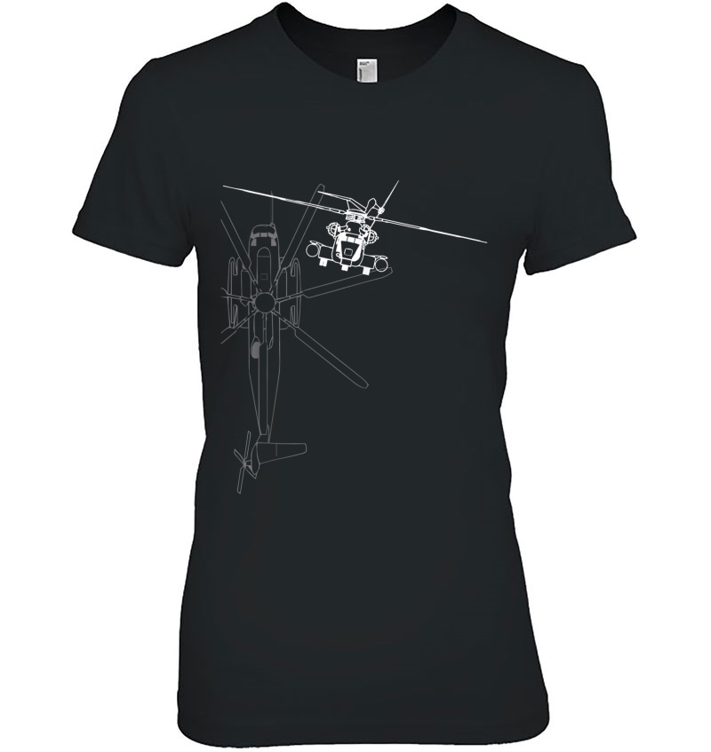 Ch-53 Super Stallion Helicopter Line Art Tank Top Hoodie