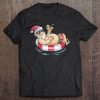 Christmas In July Hawaiian Santa Floatie Summer Gift Tee