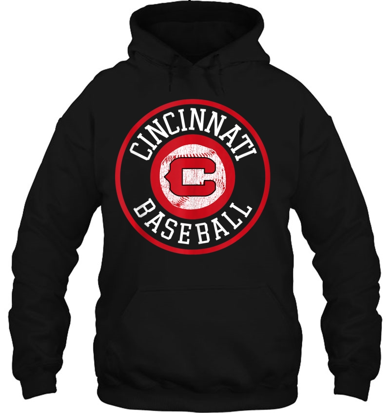 Cincinnati Baseball Ohio Pride Vintage Badge Red Gift Tank Top Hoodie