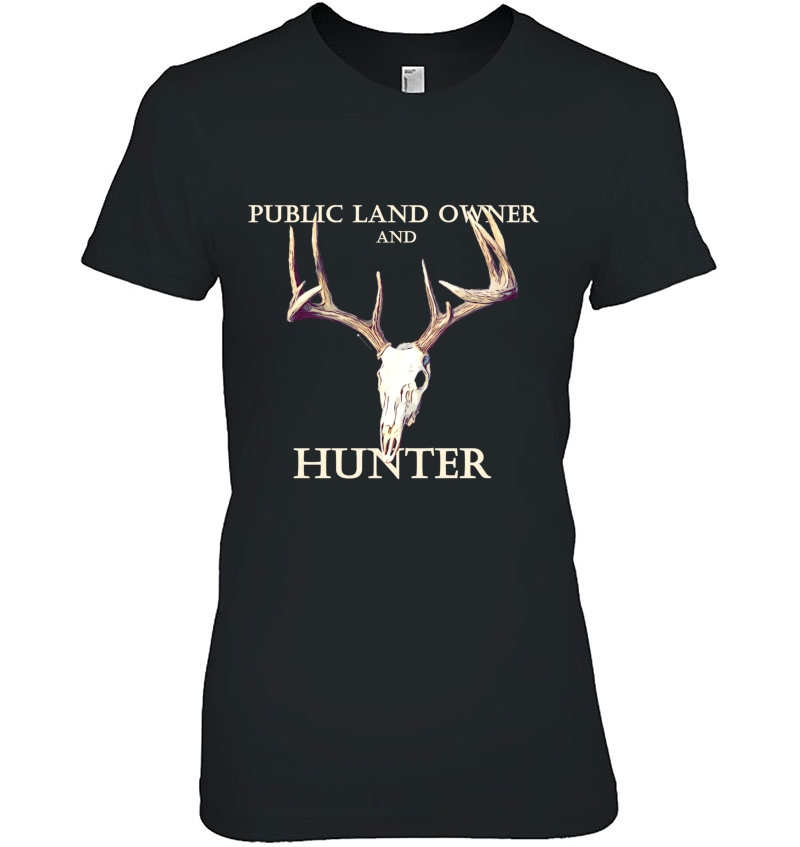 Critterdesigns Public Land Owner Hunter Deer Skull Hoodie