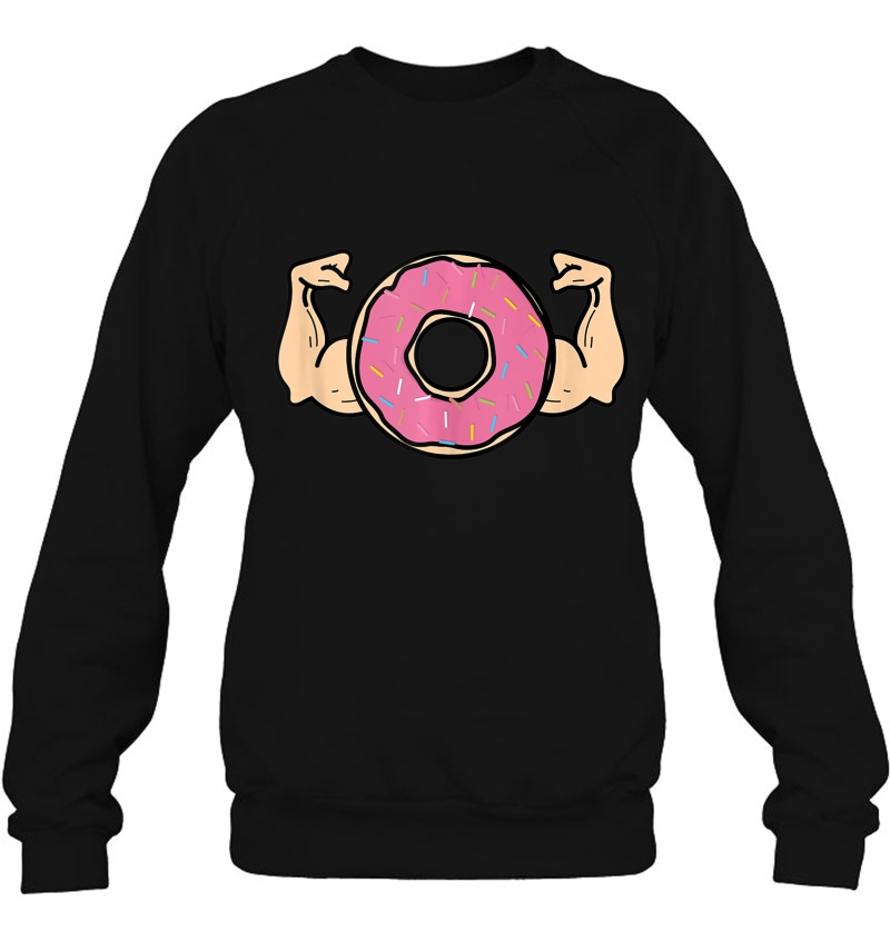 Donut With Muscles Cute Gym Doughnut Addiction Funny Gift Tank Top Mugs