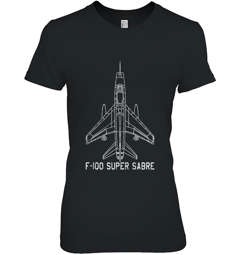 F-100 Super Sabre Jet Fighter Plane Retro Usa Warplane Gift Tank Top Hoodie