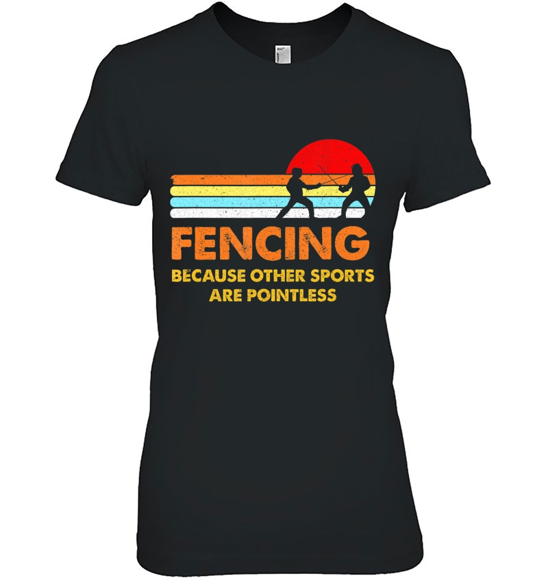 Fencing Other Sports Are Pointless Vintage Retro Distressed Hoodie