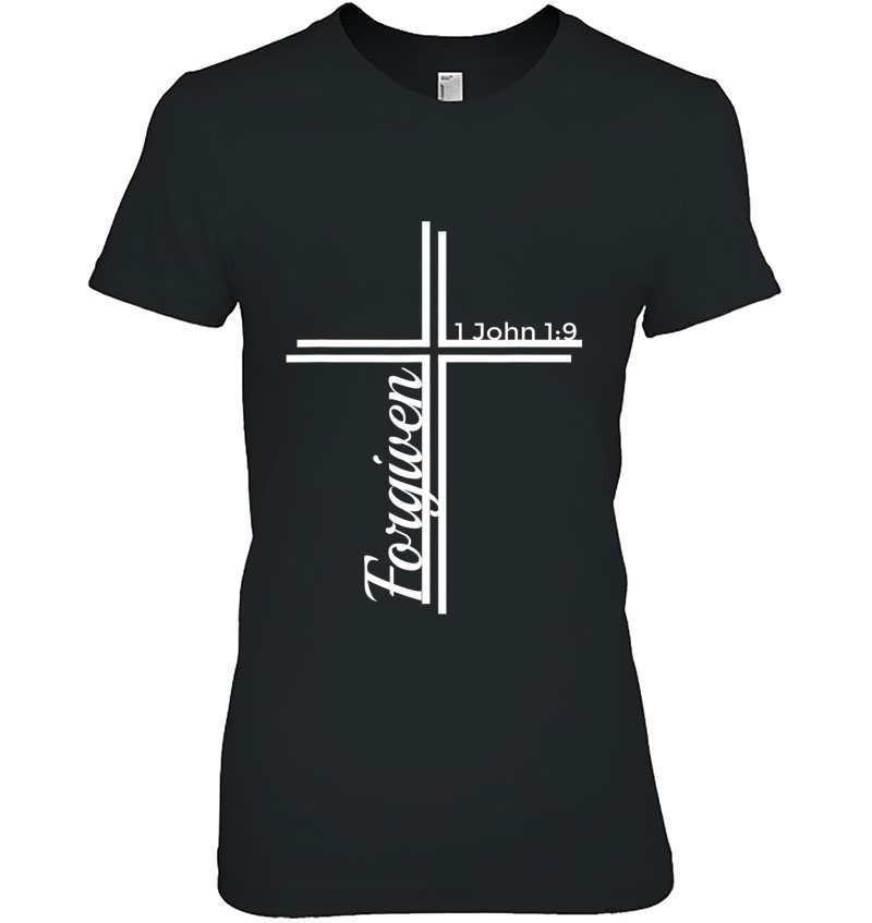 Forgiven Cross 1 John 19 - Christian Life Tee Hoodie