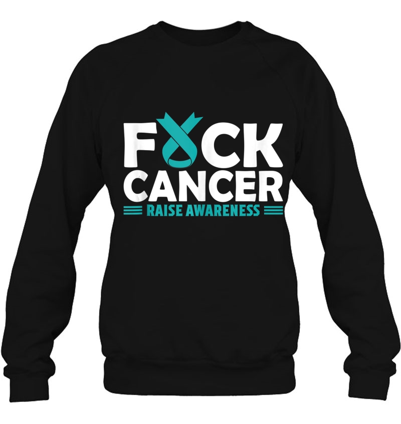 Fuck Cancer Teal Ribbon Ovarian Cancer Support Mugs