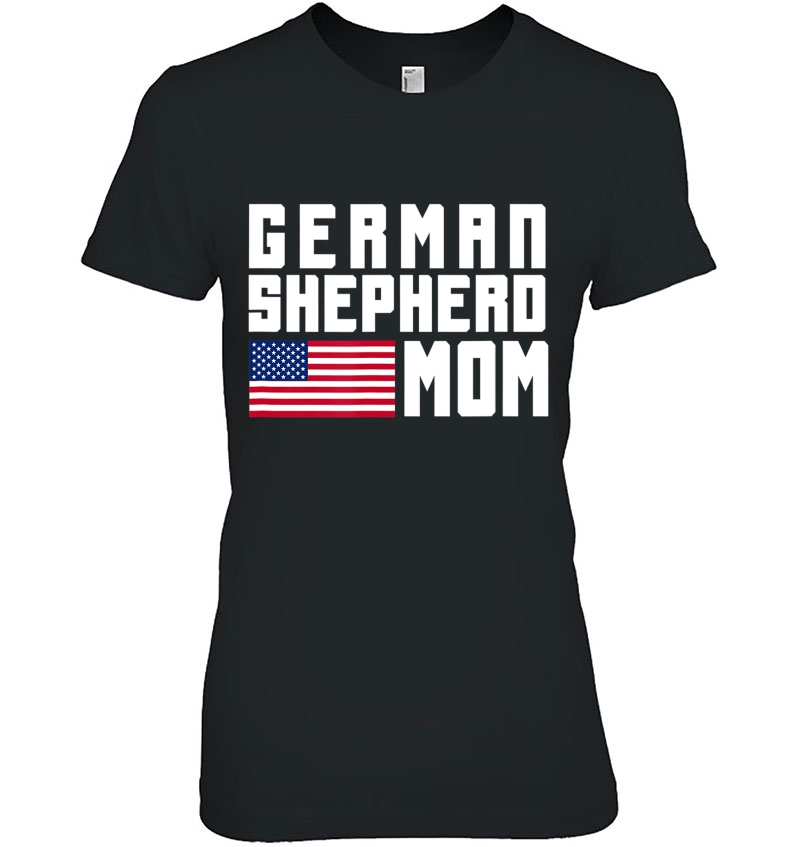 German Shepherd Mom American Flag Hoodie