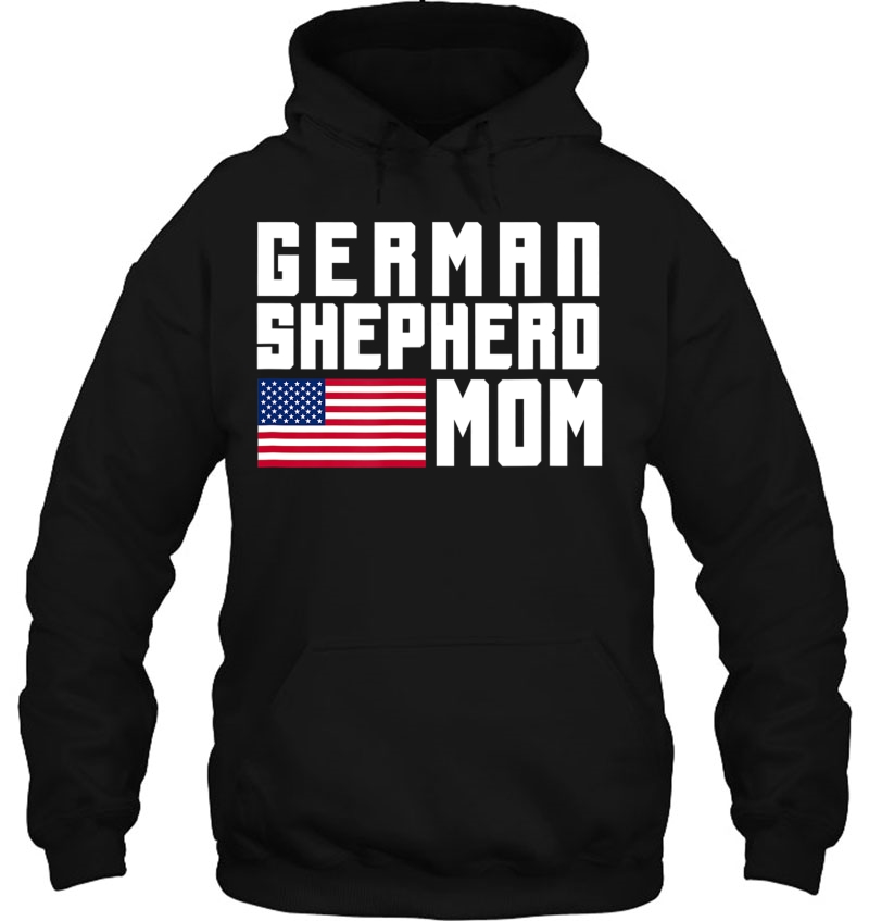 German Shepherd Mom American Flag Mugs