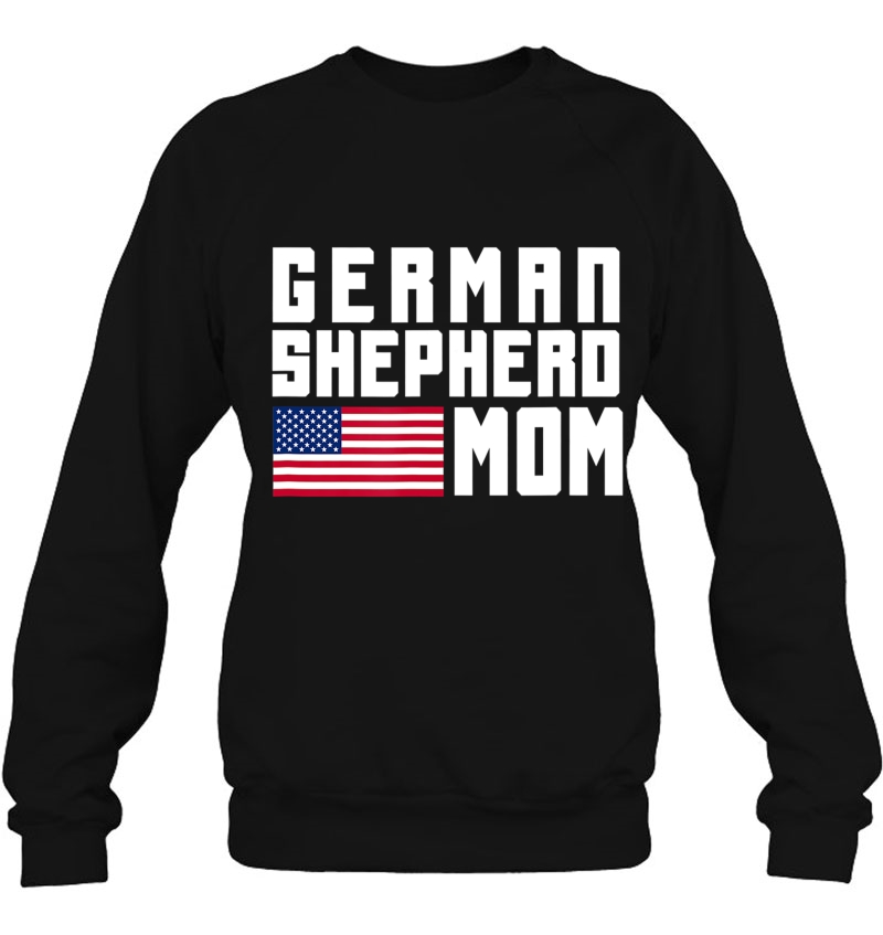 German Shepherd Mom American Flag Mugs