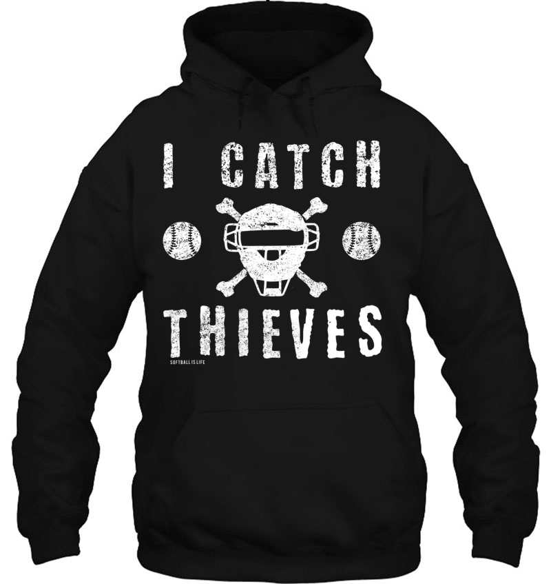 Girls Fastpitch Catcher Funny Softball Hoodie
