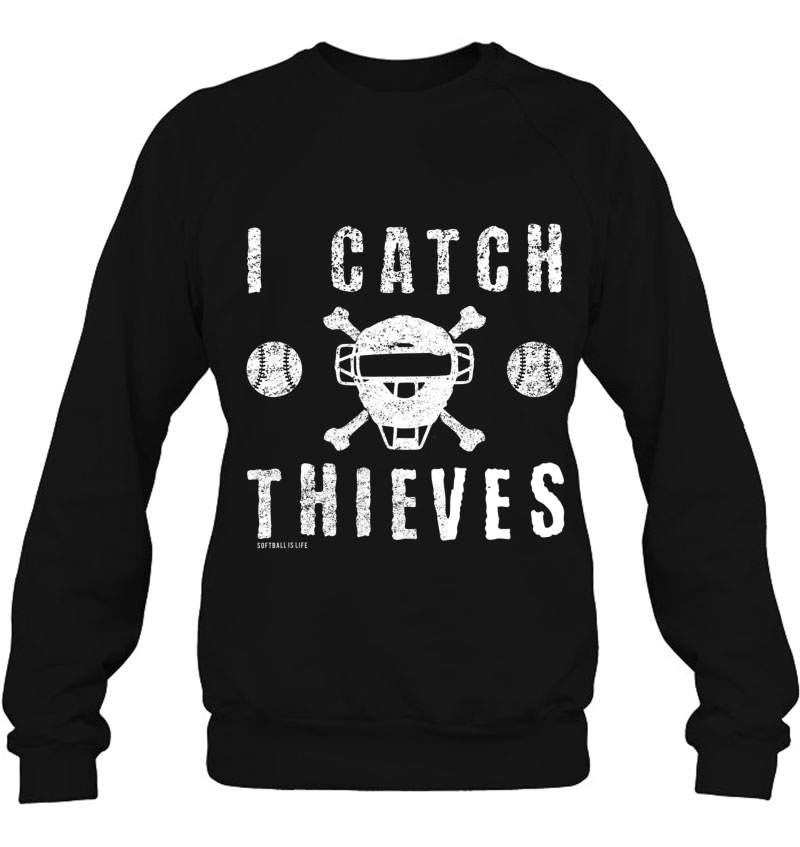 Girls Fastpitch Catcher Funny Softball Sweatshirt