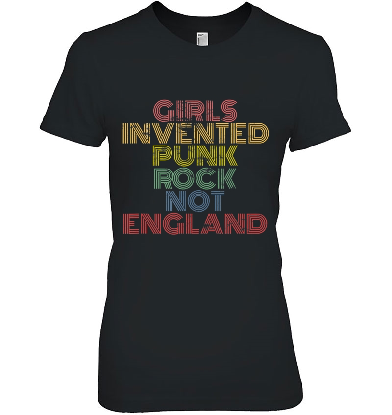 Girls Invented Punk Rock Not England 70S 80S Distressed Hoodie