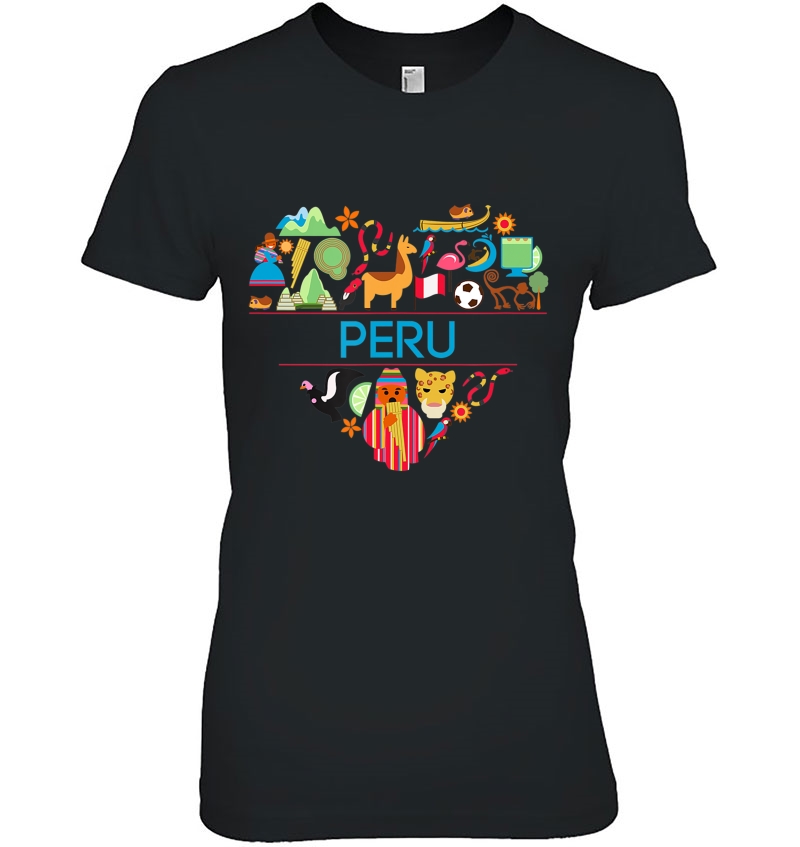 I Love Peru Cute Peruvian - Cusco, Arequipa, Lima Ladies Tee