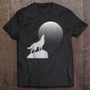 Moon Wolf Shirt, Cool Howling Wolf Tee