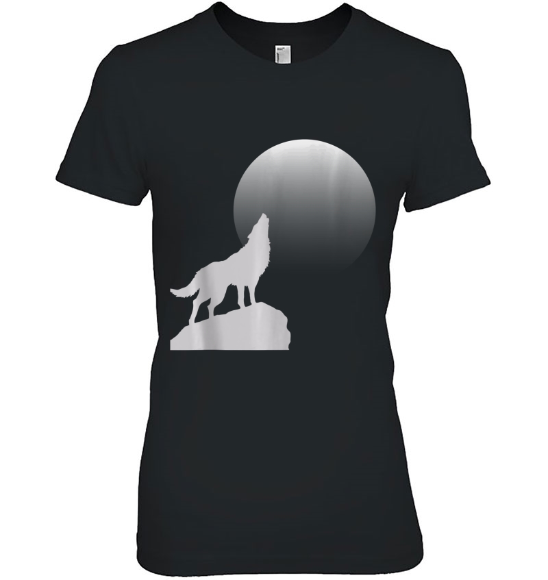 Moon Wolf Shirt, Cool Howling Wolf Hoodie