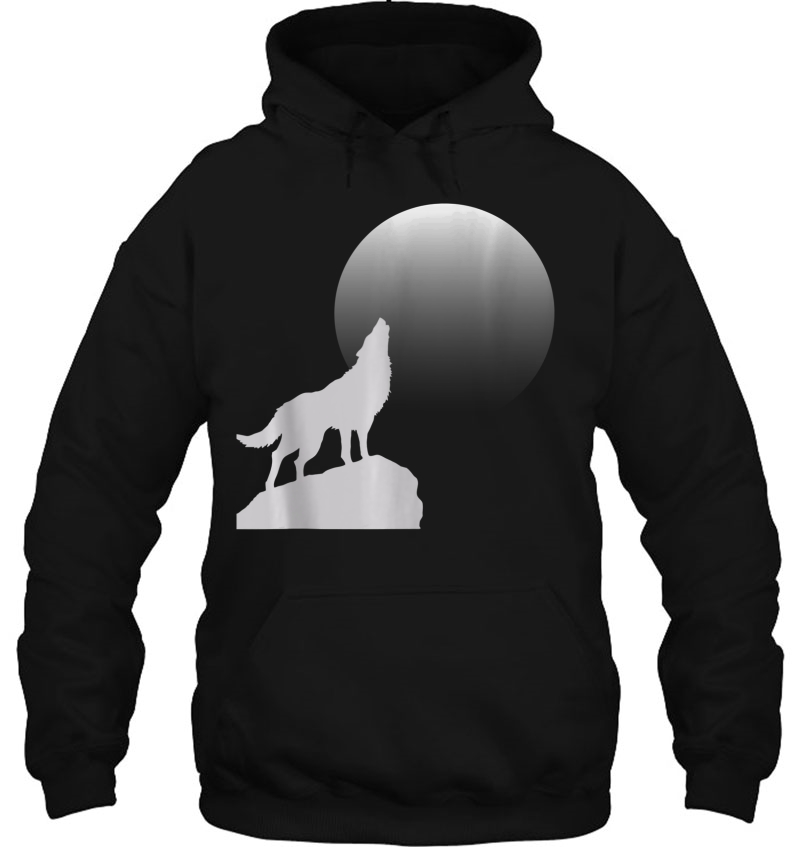 Moon Wolf Shirt, Cool Howling Wolf Mugs