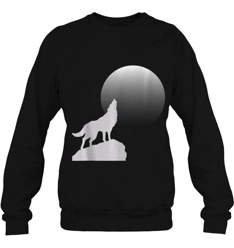 Moon Wolf Shirt, Cool Howling Wolf Mugs