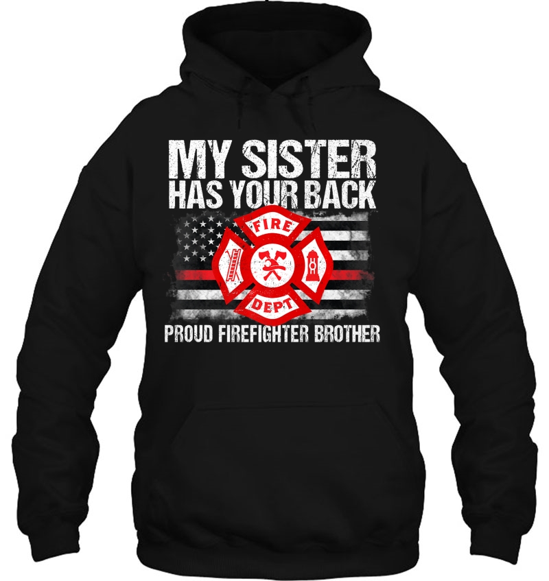 My Sister Has Your Back Firefighter Thin Red Line Flag Gift Premium Mugs