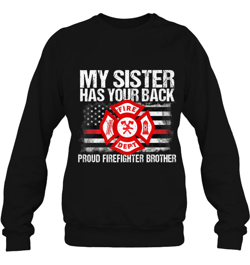 My Sister Has Your Back Firefighter Thin Red Line Flag Gift Premium Mugs