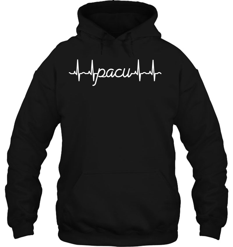 Pacu Heart Pulse Ekg Nurses Medical White Design Hoodie