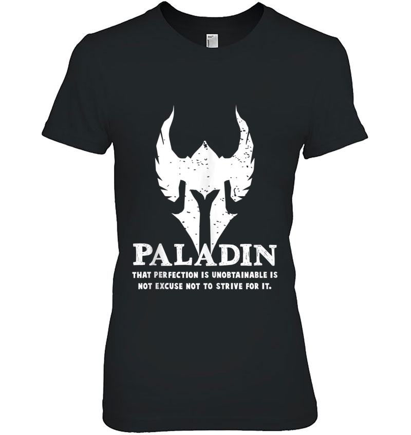 Paladin Gamer D20 Dice Dungeon Dragons Gaming Gift Ladies Tee