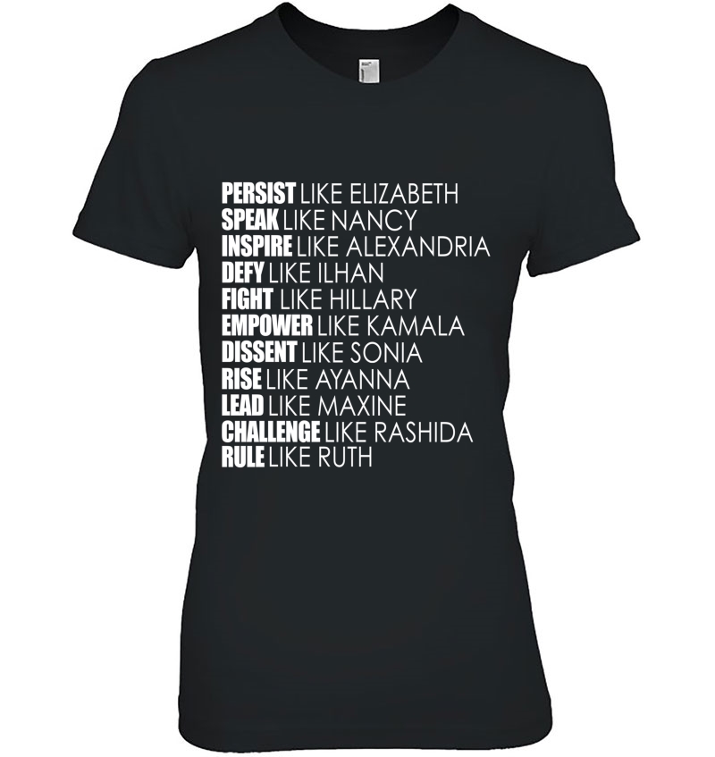 Persist Like Elizabeth Rule Ruth Us Congress Women Meme Ladies Tee
