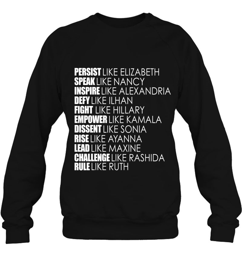 Persist Like Elizabeth Rule Ruth Us Congress Women Meme Sweatshirt