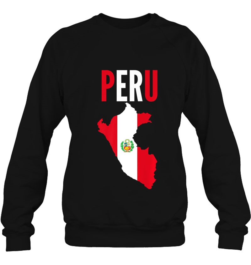 Peruvian Gift - Peru Country Map Flag Premium Sweatshirt