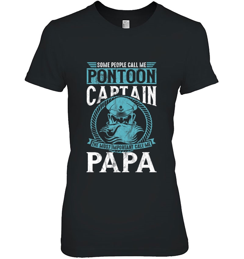 Pontoon Captain Papa Premium Ladies Tee