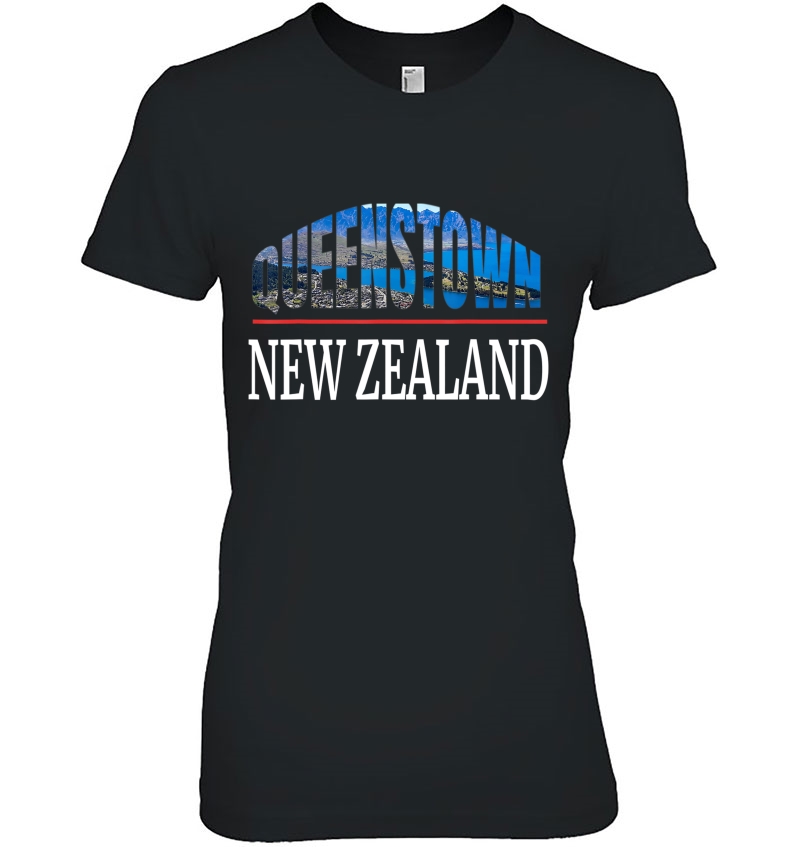 Queenstown New Zealand Travel Souvenirs City Photography Tee Ladies Tee