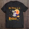 Rabbit Witch Flying Broom Moon My Patronus Is A Rabbit Tee