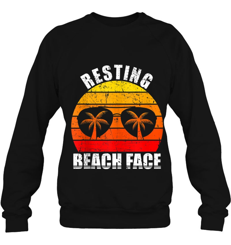 Resting Beach Face Tank Funny Beach Vacation Shirt Summer Mugs