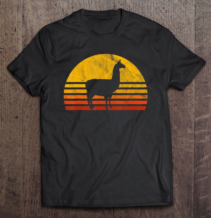 Retro Llama Sunset Llama Shirt