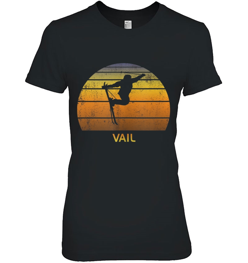 Retro Vail Colorado Ski Fan Ladies Tee