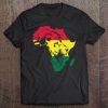 Roar Africa Map Lion Face Reggae Rasta Gift Design Tee