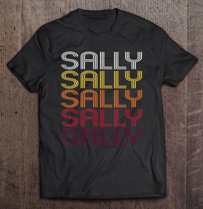 Sally Retro Wordmark Pattern - Vintage Style Shirt