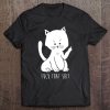 Salty Cat Fuck That Shit Flipping Off Cute Animal Tee