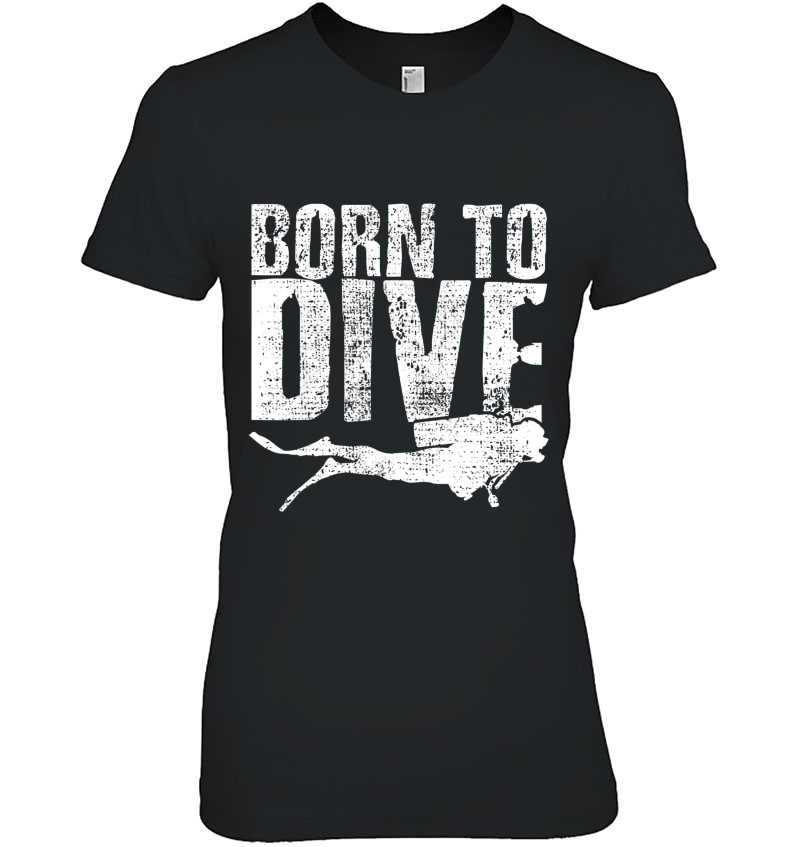 Scuba Diver Diving Vintage Gift Ladies Tee