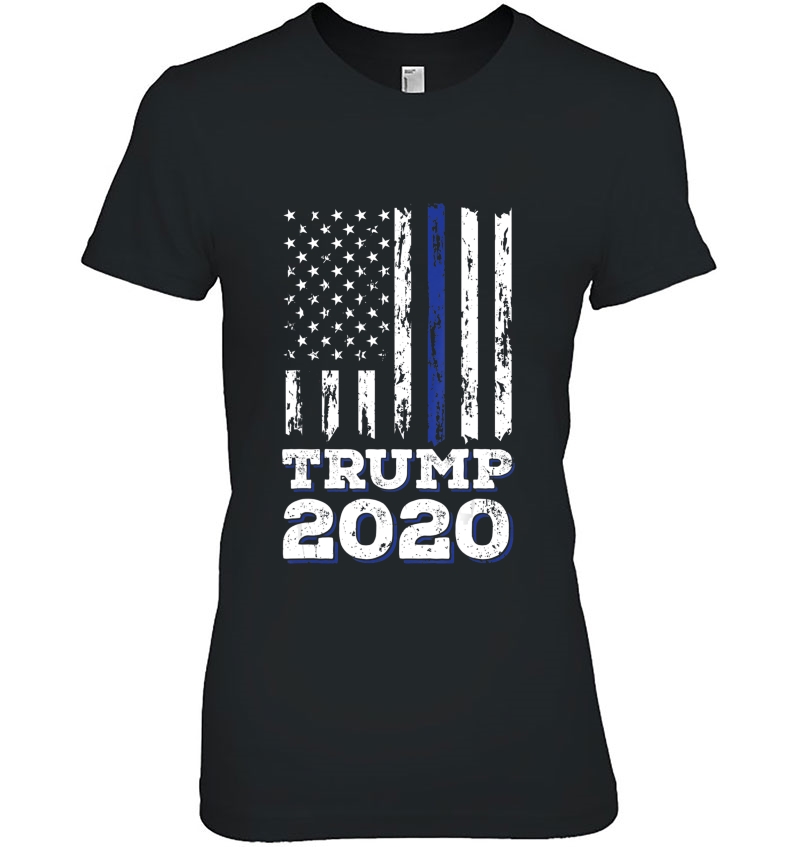 Thin Blue Line Shirt Police American Flag Maga Trump 2020 Ver2 Hoodie