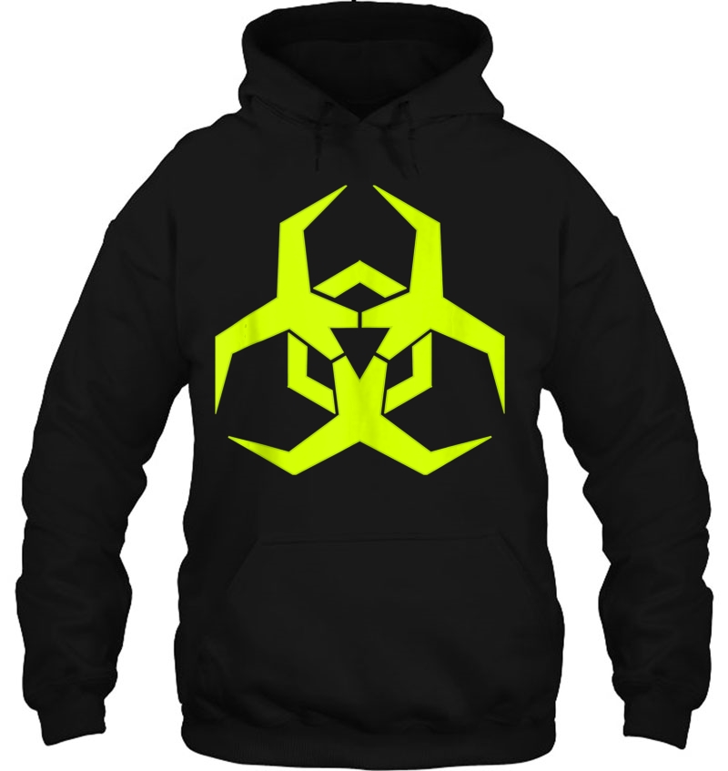 Toxic Lime Green Biohazard Symbol Hoodie