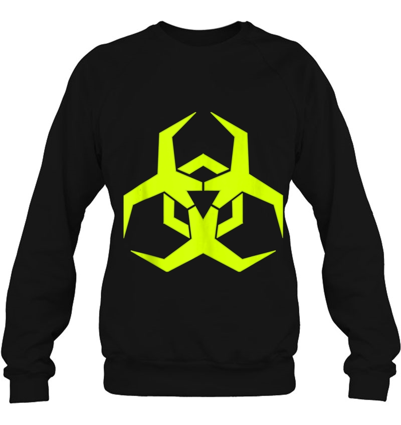 Toxic Lime Green Biohazard Symbol Sweatshirt