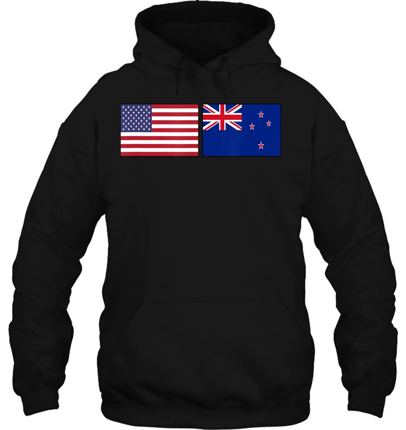 Usa New Zealand Flag New Zealander American Kiwi Hoodie