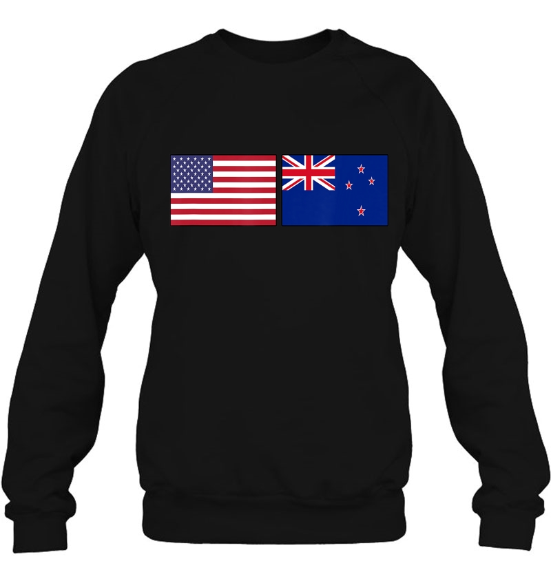 Usa New Zealand Flag New Zealander American Kiwi Sweatshirt
