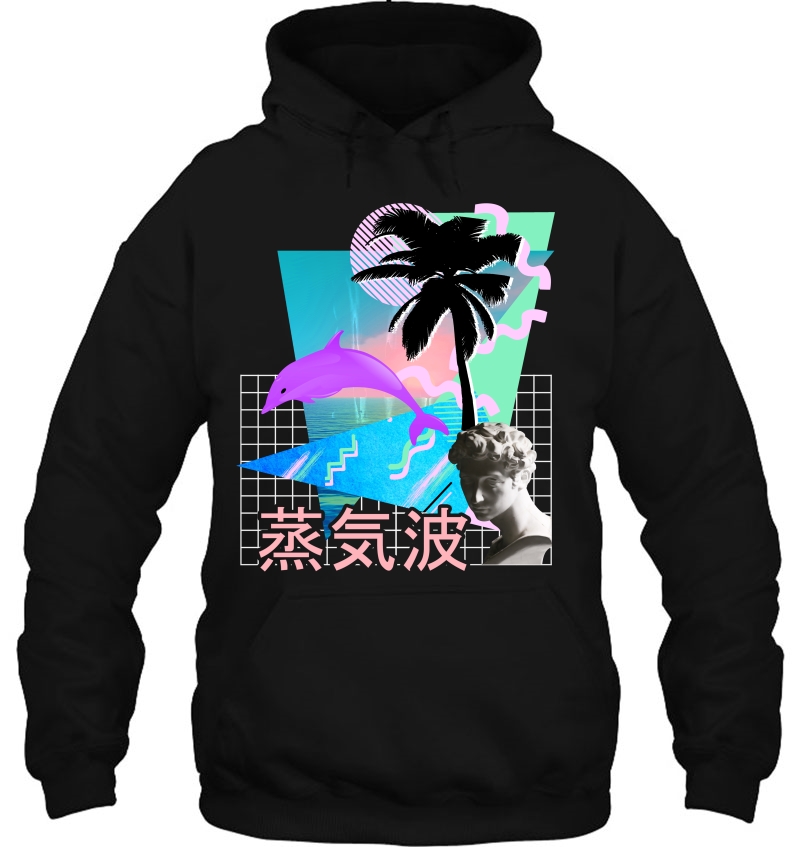 Vaporwave Shirt Aesthetic 80'S Bust Dolphin Japanese Mugs