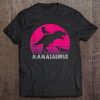 Vintage Retro 2 Kids Mamasaurus Sunset Funny Gift For Mother Tee