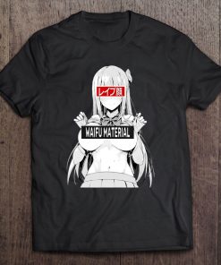 Waifu Material Otaku Ahegao Lewd Anime Busty Ecchi Girl Tee