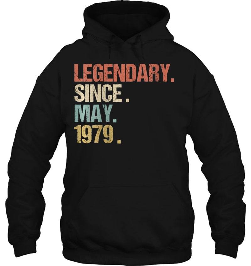 Womens 40Th Birthday Gift Legendary Since May 1979 Retro Vintage Hoodie