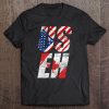 Womens American Canadian Pride Maple Leaf Useh Usa Flag Canada Tee