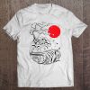 Japanese Bonsai Sakura Cherry Blossom Tree And Wave Tee